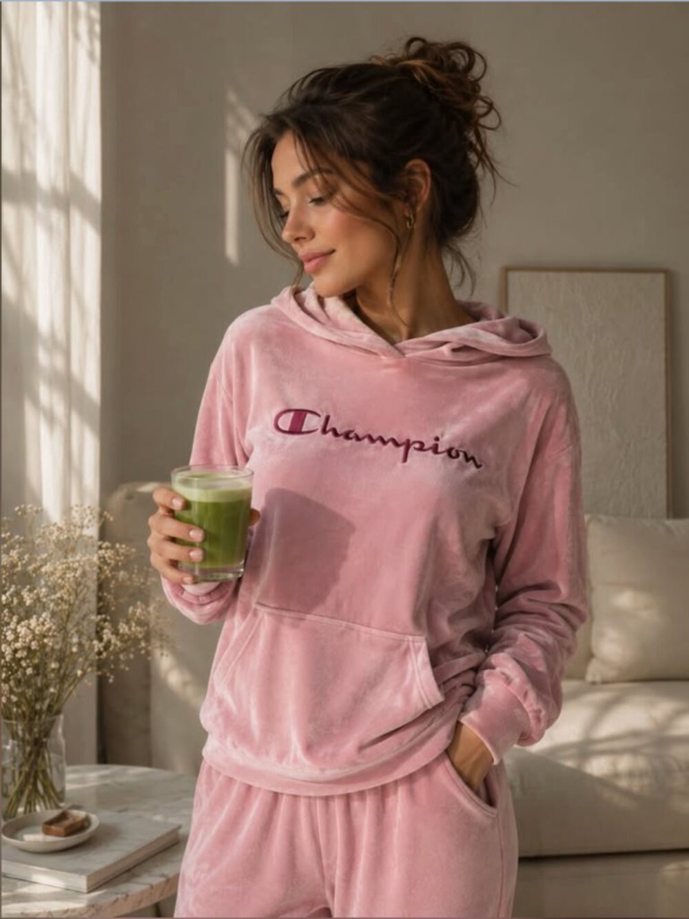 Ultra Soft Champion Hoodie Rose Pink Velvet